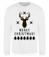 Світшот Merry Christmas Black Deer Білий фото