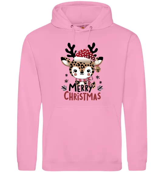Мужская толстовка (худи) Merry Christmas Deer Розовый фото