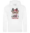 Жіноча толстовка (худі) Merry Christmas Deer Білий фото