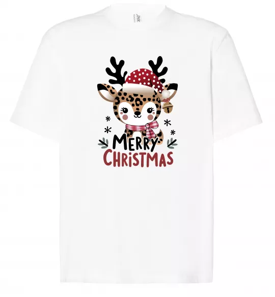 Футболка Оверсайз Merry Christmas Deer Белый фото