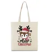 Еко-сумка Merry Christmas Deer Бежевий фото