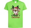 Детская футболка Merry Christmas Deer Лаймовый фото