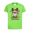 Детская футболка Merry Christmas Deer Лаймовый фото