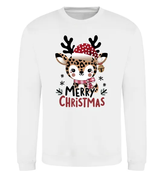 Свитшот Merry Christmas Deer Белый фото
