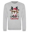 Свитшот Merry Christmas Deer Серый меланж фото
