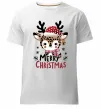 Мужская премиум футболка Merry Christmas Deer Белый Мужская премиум футболка Merry Christmas Deer Белый фото