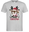 Мужская футболка Merry Christmas Deer Серый фото
