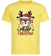 Мужская футболка Merry Christmas Deer Лимонный фото