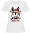 Женская футболка Merry Christmas Deer Белый фото