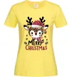 Женская футболка Merry Christmas Deer Лимонный фото
