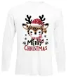 Лонгслів Merry Christmas Deer Білий Лонгслів Merry Christmas Deer Білий фото