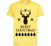 Детская футболка Merry Christmas Black Deer Лимонный фото