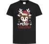 Детская футболка Merry Christmas Deer Черный фото