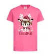 Детская футболка Merry Christmas Deer Ярко-розовый фото