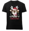 Мужская премиум футболка Merry Christmas Deer Черный Мужская премиум футболка Merry Christmas Deer Черный фото