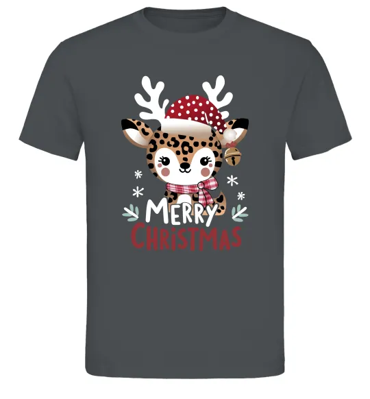 Мужская футболка Merry Christmas Deer Графит фото