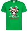 Мужская футболка Merry Christmas Deer Зеленый фото