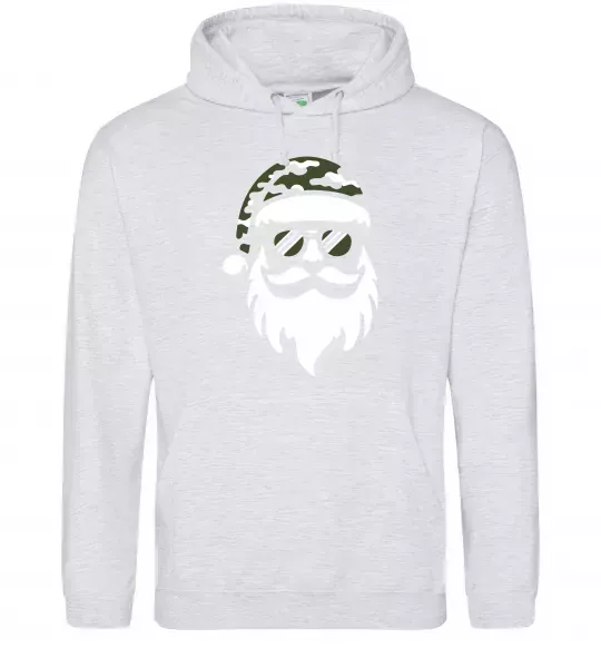 Чоловіча толстовка (худі) Santa camouflage Сірий меланж фото