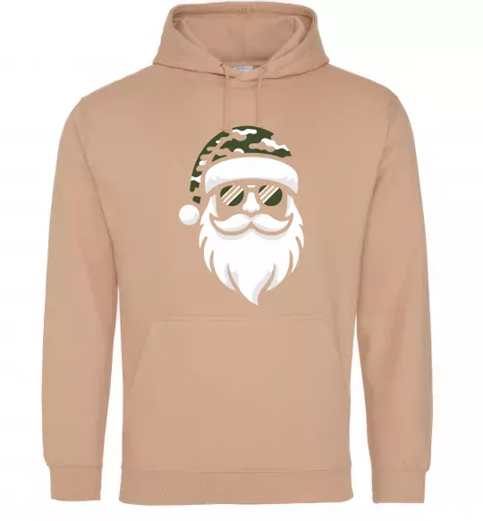 Чоловіча толстовка (худі) Santa camouflage Пісочний фото