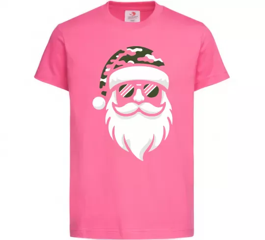 Дитяча футболка Santa camouflage Яскраво-рожевий фото