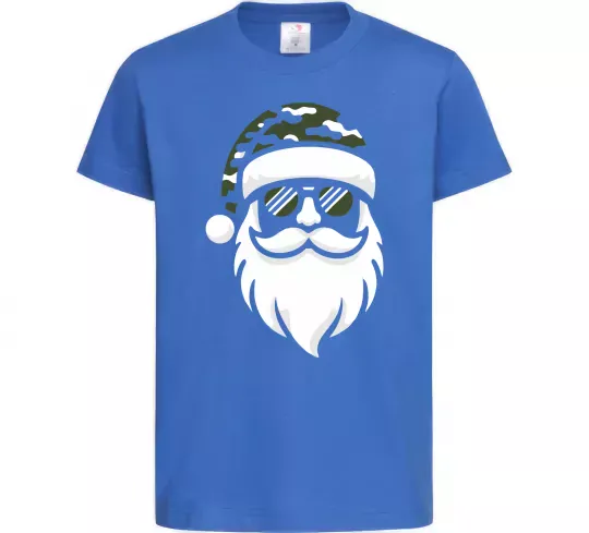 Дитяча футболка Santa camouflage Яскраво-синій фото