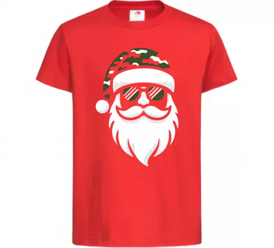 Дитяча футболка Santa camouflage Червоний фото