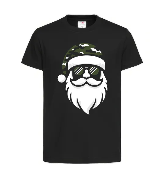 Детская футболка Santa camouflage Черный фото