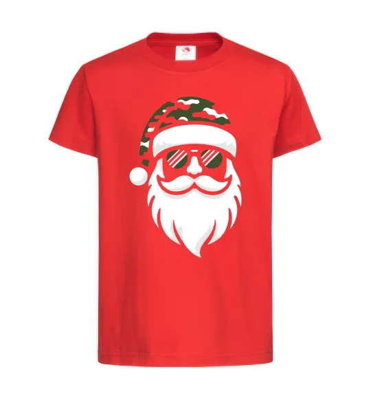 Детская футболка Santa camouflage Красный фото