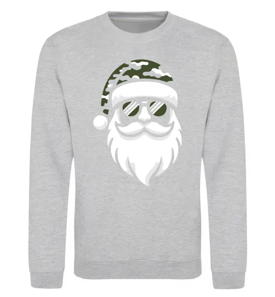 Свитшот Santa camouflage Серый меланж фото