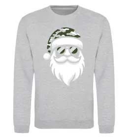 Світшот Santa camouflage Сірий меланж фото