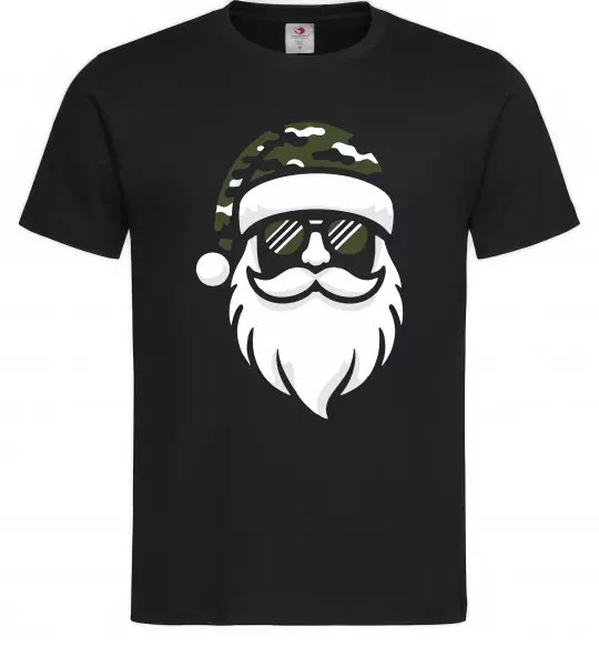 Чоловіча футболка Santa camouflage Чорний фото