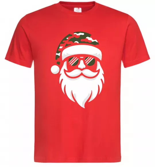 Чоловіча футболка Santa camouflage Червоний фото
