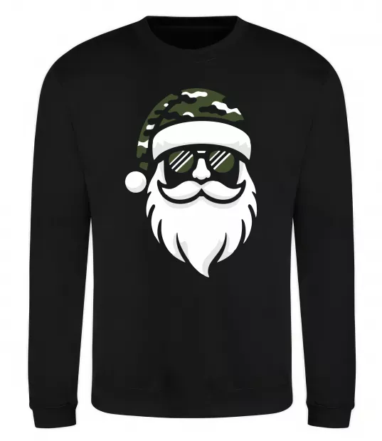 Свитшот Santa camouflage Черный фото