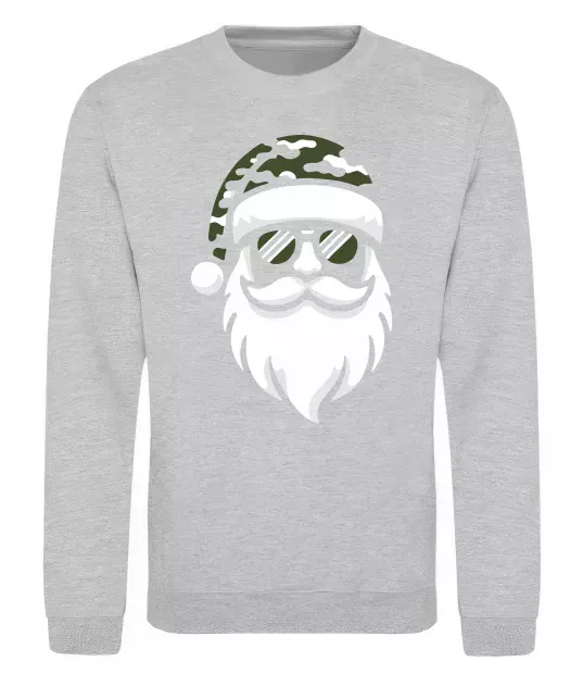 Свитшот Santa camouflage Серый меланж фото
