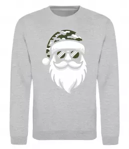 Свитшот Santa camouflage Серый меланж фото