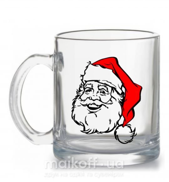 Чашка скляна Санта Прозорий фото