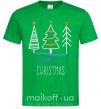 Чоловіча футболка Надпись Merry Christmas Зелений фото