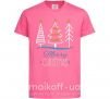 Дитяча футболка Надпись Merry Christmas Яскраво-рожевий фото