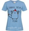 Жіноча футболка Happy Mew Year Блакитний фото