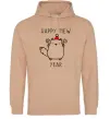 Мужская толстовка (худи) Happy Mew Year Песочный Мужская толстовка (худи) Happy Mew Year Песочный фото