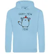 Чоловіча толстовка (худі) Happy Mew Year Блакитний фото