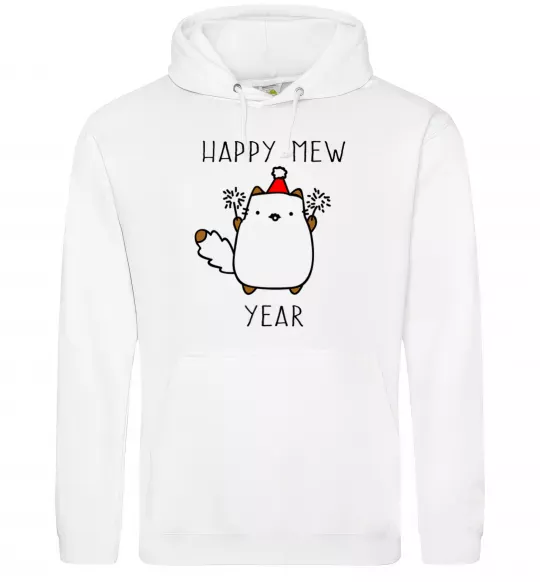 Жіноча толстовка (худі) Happy Mew Year Білий фото