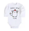 Дитячий бодік Happy Mew Year Білий фото