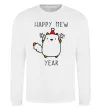 Світшот Happy Mew Year Білий фото