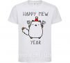 Детская футболка Happy Mew Year Белый фото