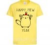 Детская футболка Happy Mew Year Лимонный фото