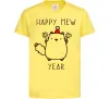Дитяча футболка Happy Mew Year Лимонний фото