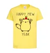 Дитяча футболка Happy Mew Year Лимонний фото