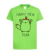 Дитяча футболка Happy Mew Year Лаймовий фото