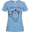 Жіноча футболка Happy Mew Year Блакитний фото